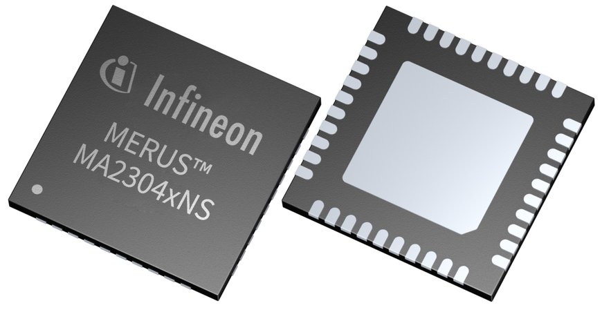 Infineon`s new family of 2 x 37 W audio amplifiers features second generation of MERUS™ multilevel switching amplifier technology